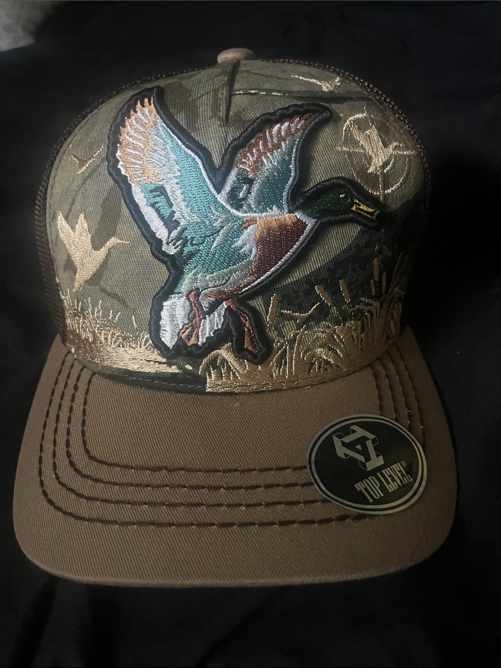Top Eleven Brown & Olive Duck Patch Trucker Cap